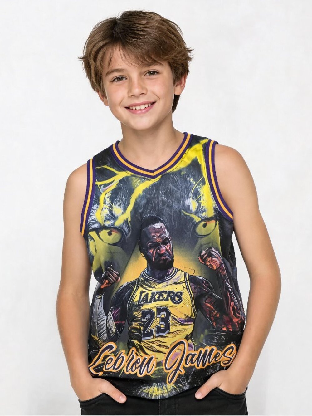Boys NBA LA Lakers Lebron James Tank (XL)